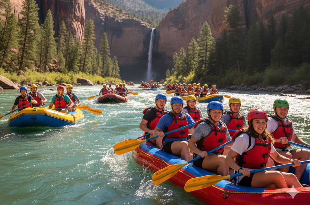 White water rafting adventure on the Kolob River
