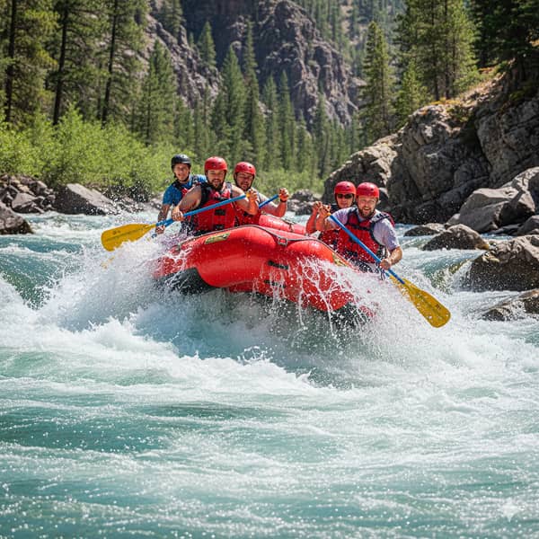 Moderate rapids with exciting whitewater sections