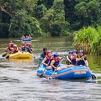 Enjoying the Splash Rafting experience