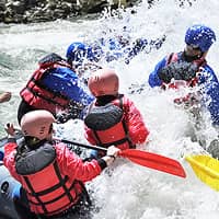 Enjoying the Splash Rafting experience